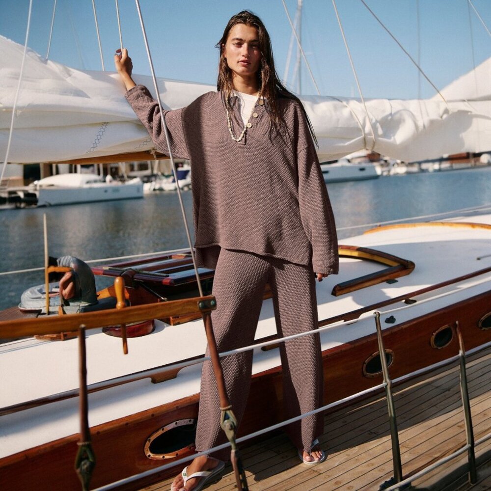 FREE PEOPLE Hailee Sweater Set - brown - Brand New - Size XS/S/M/L